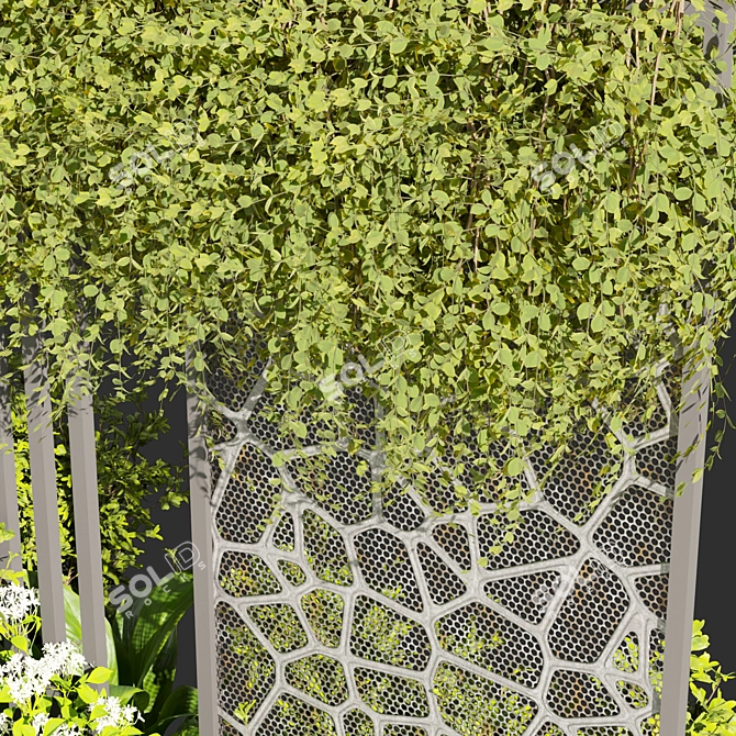 Urban Leaf Ivy Bush Collection 3D model image 4