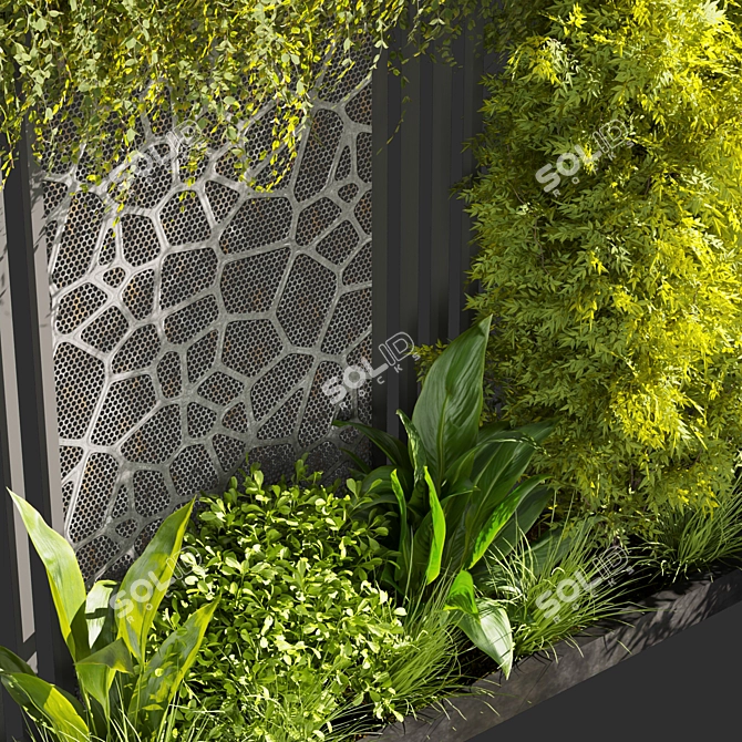 Urban Leaf Ivy Bush Collection 3D model image 6