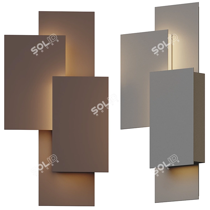 Sculptural LED Wall Sconce 3D model image 1