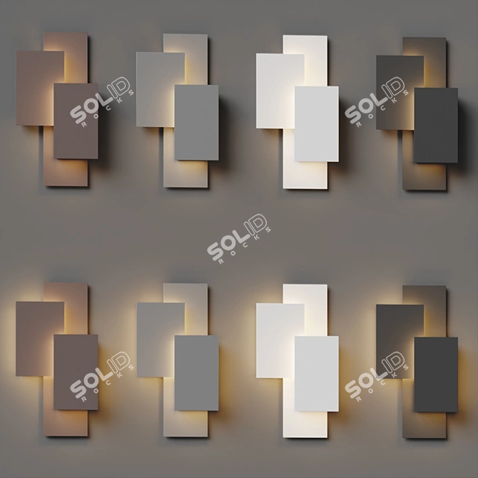 Sculptural LED Wall Sconce 3D model image 3