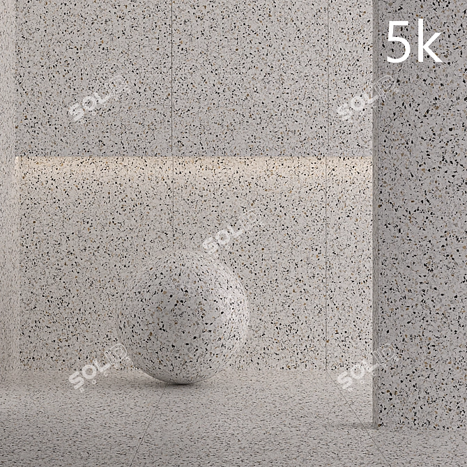  Laminam Terrazzo Bianco Venezi 3000x1000mm 3D model image 1