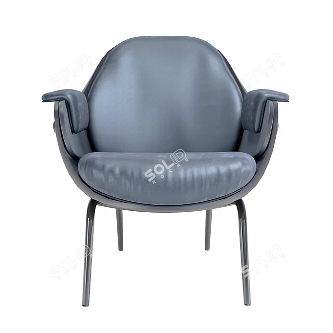 Modern Low Lounger Armchair Design 3D model image 4