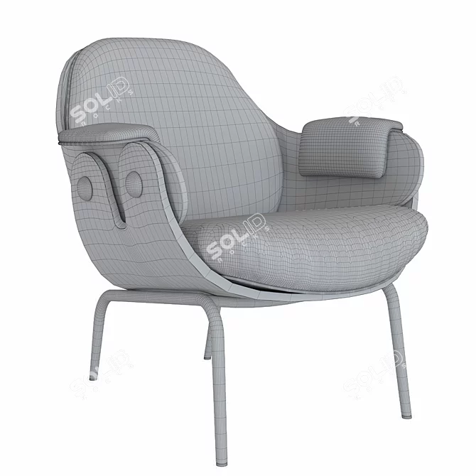 Modern Low Lounger Armchair Design 3D model image 6