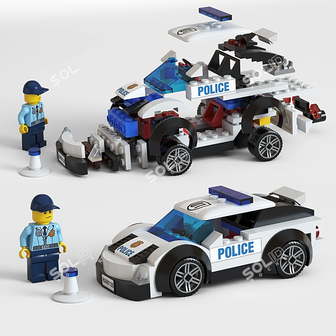 Lego Police 3D Model Kit 3D model image 2