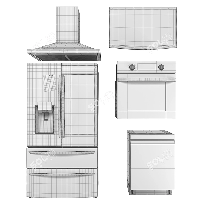 LG Kitchen Appliances Collection 3D model image 11