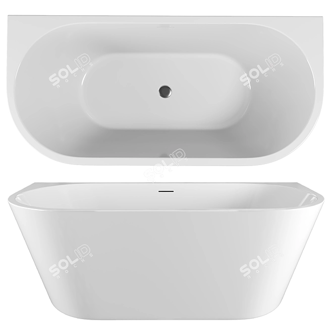 Abber Acrylic Bath 170x80 3D model image 1