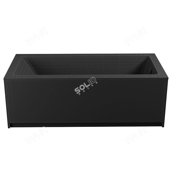 Excellent Wave Acrylic Bathtub, 180x80 3D model image 2