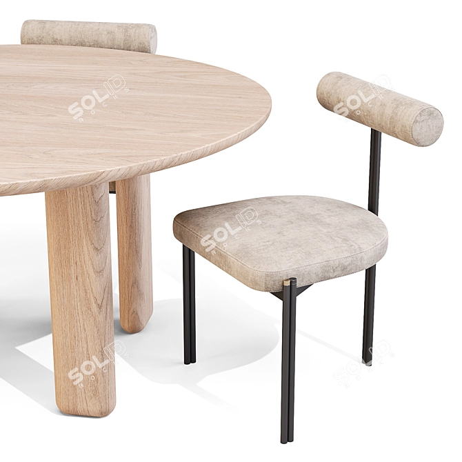 Liu Jo Caillou Dining Set 3D model image 3