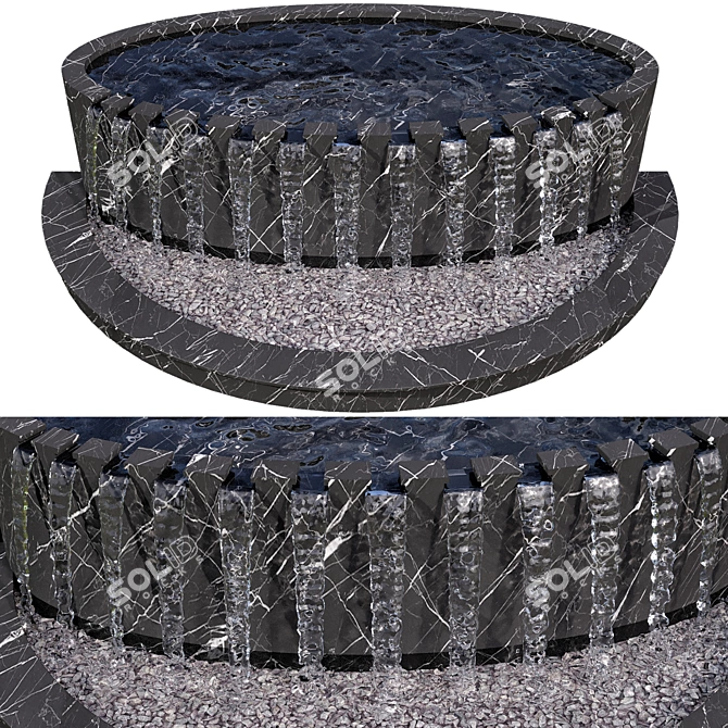 Versatile Waterfall Fountain Decoration 3D model image 3