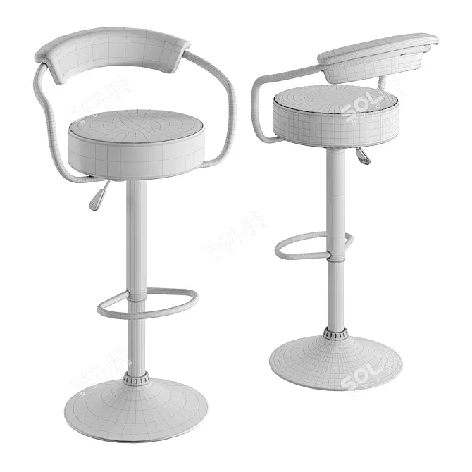 Orion Hi-Tech Bar Stool 3D model image 6