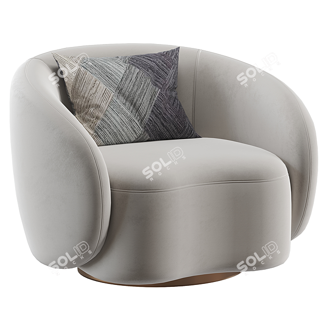 Amore Modern Swivel Chair 3D Model 3D model image 2