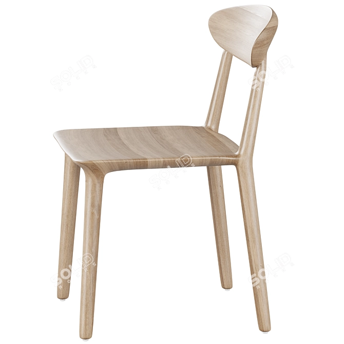 Elegant WU Chair Design 3D model image 2