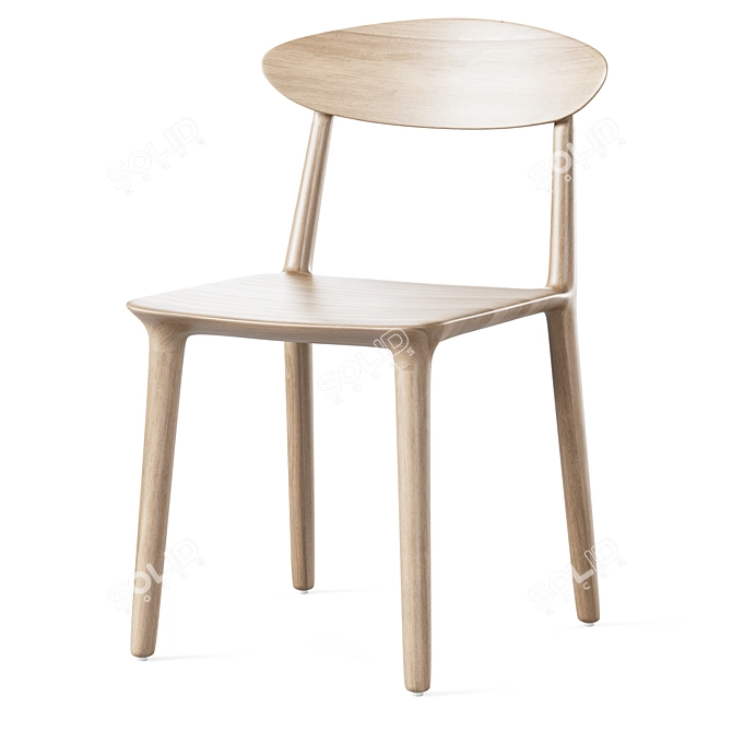 Elegant WU Chair Design 3D model image 3