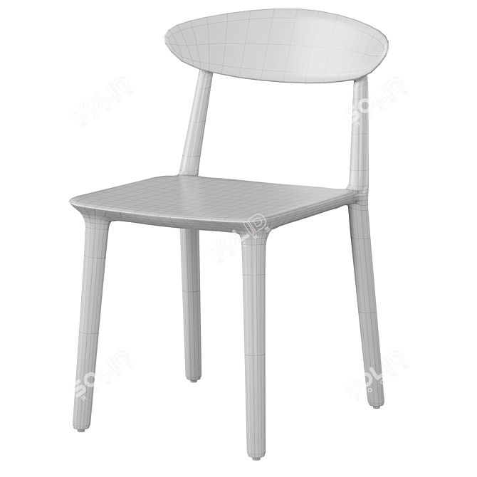 Elegant WU Chair Design 3D model image 4