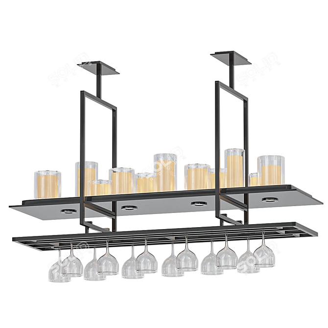 ImperiumLoft Shelf and Candle Chandelier 3D model image 1