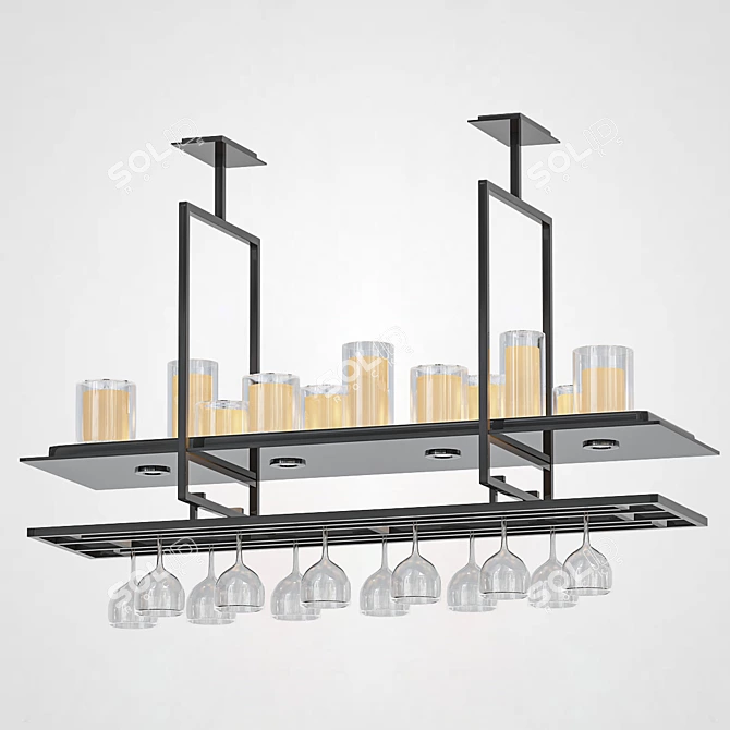 ImperiumLoft Shelf and Candle Chandelier 3D model image 2