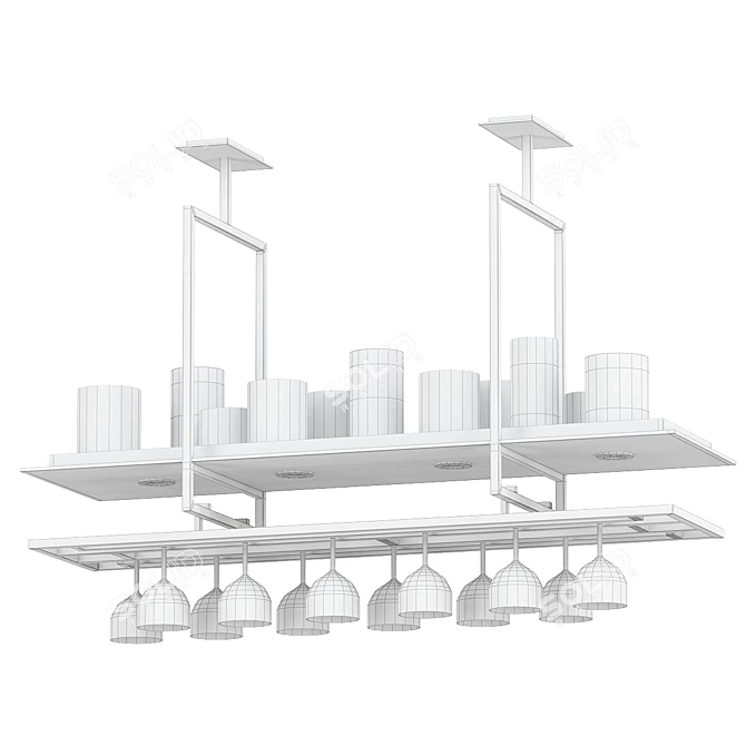 ImperiumLoft Shelf and Candle Chandelier 3D model image 3