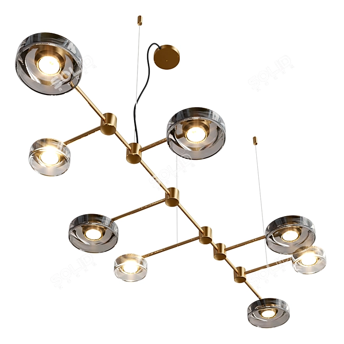 Modern Sleek Circuit Design Table 3D model image 1