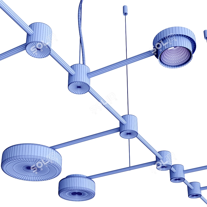 Modern Sleek Circuit Design Table 3D model image 3