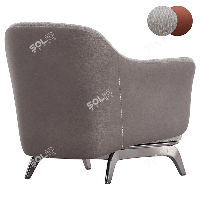 Modern Armchair Poliform Kaori Collection 3D model image 3
