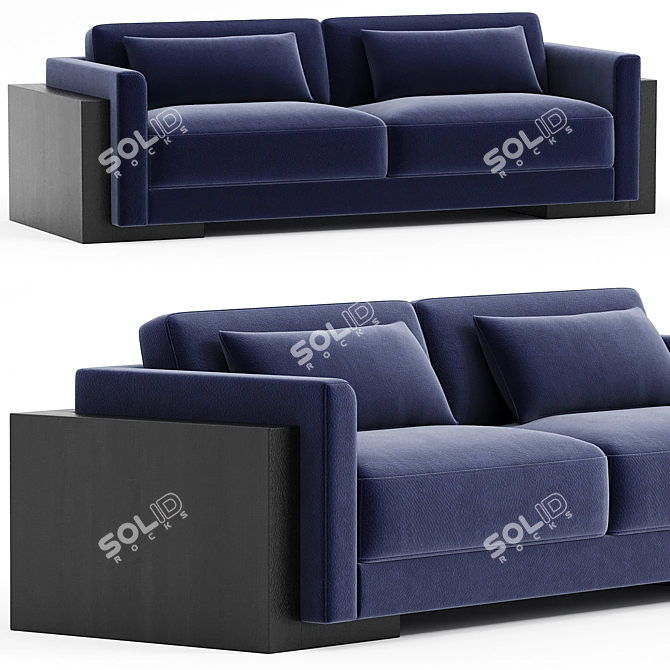 Luxury Ipparco Sofa: Amaranthine Elegance 3D model image 1