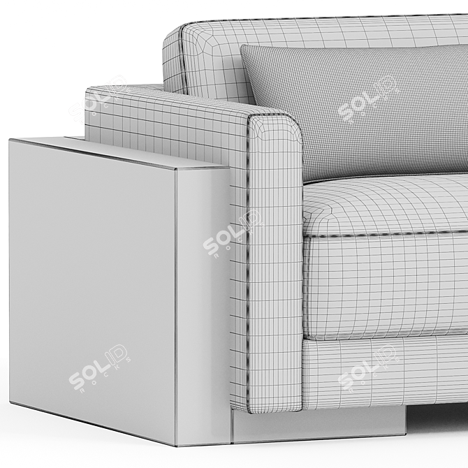 Luxury Ipparco Sofa: Amaranthine Elegance 3D model image 3