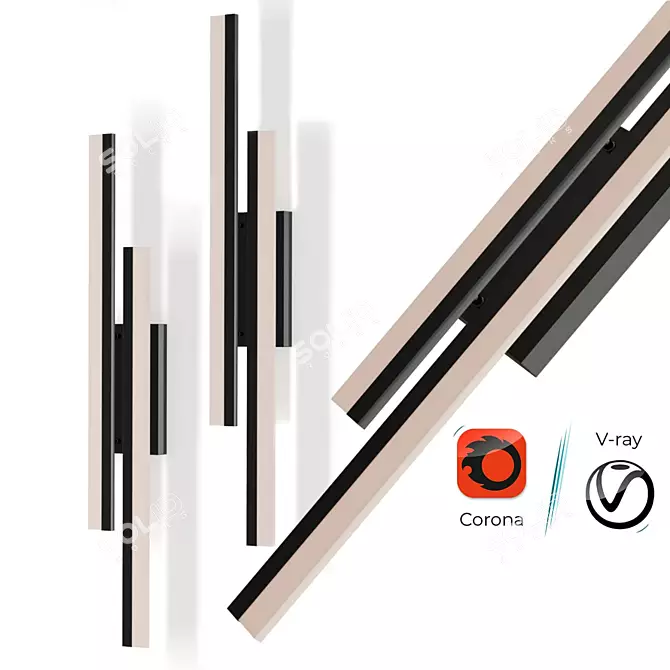 Modern Centimeter Table Lamp Fixture 3D model image 1