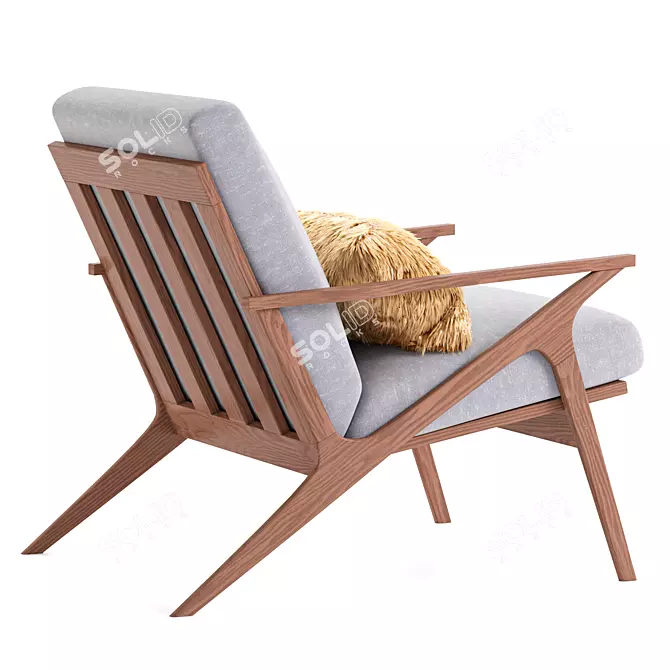 Mid-Century Cavett Tufted Chair 3D model image 5