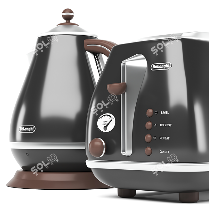 Retro Delonghi Kitchen Appliance 3D model image 4