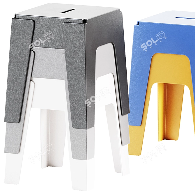 Dainty Butter Stool, 40x38x44 cm 3D model image 2