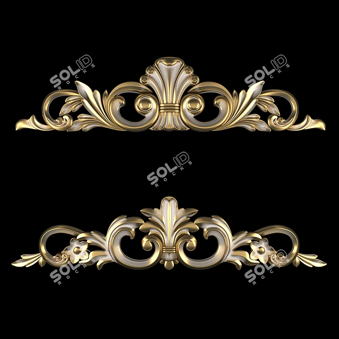 Elegant 3D Ornament Design Kit 3D model image 1