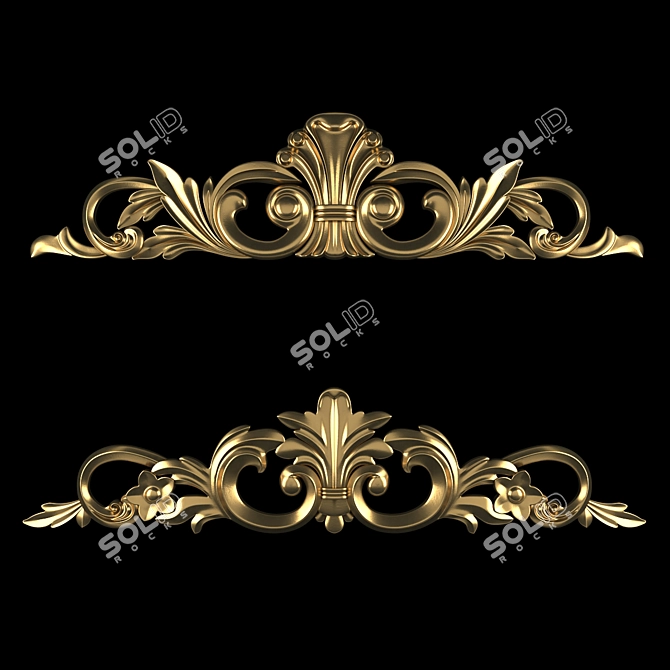 Elegant 3D Ornament Design Kit 3D model image 2