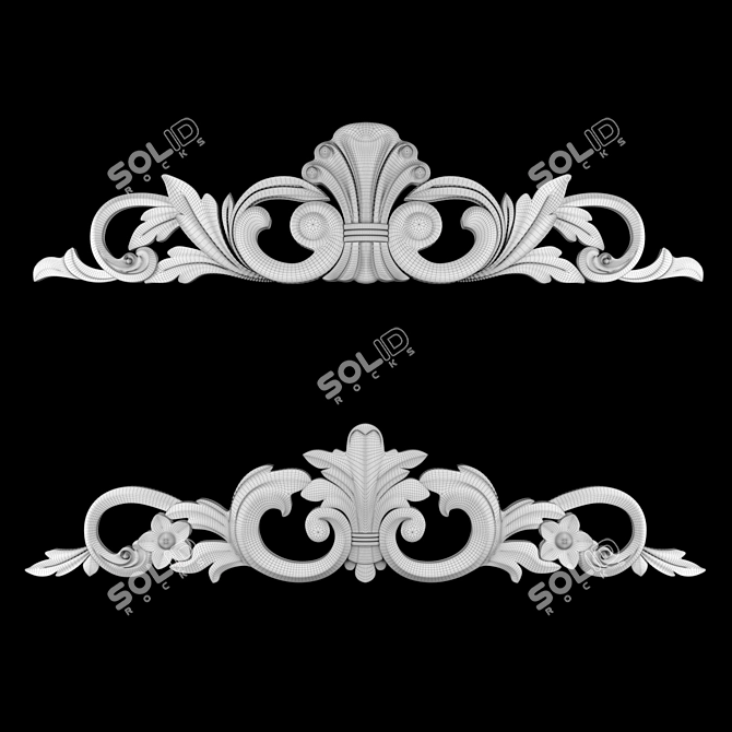 Elegant 3D Ornament Design Kit 3D model image 5
