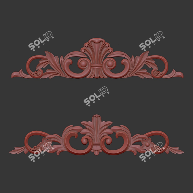 Elegant 3D Ornament Design Kit 3D model image 7