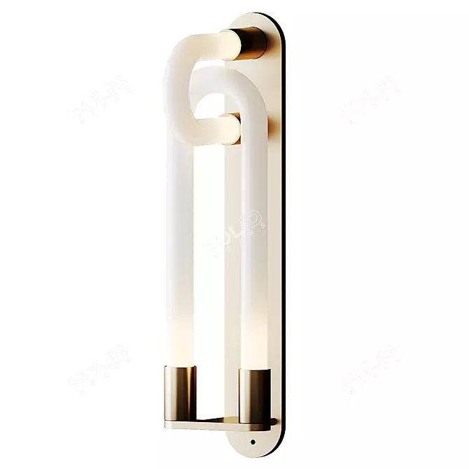 Elegant LOOPI Wall Sconce 3D model image 1
