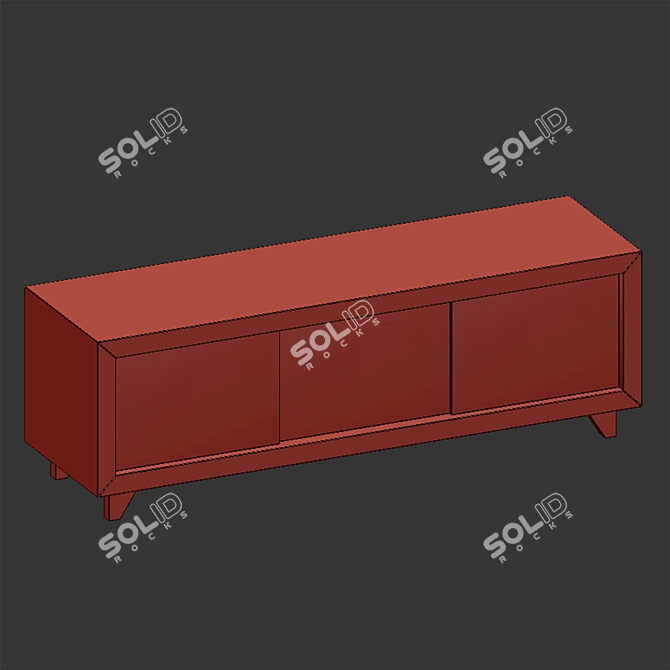 Contemporary White Ceramic Cabinet Ashrafted 3D model image 2