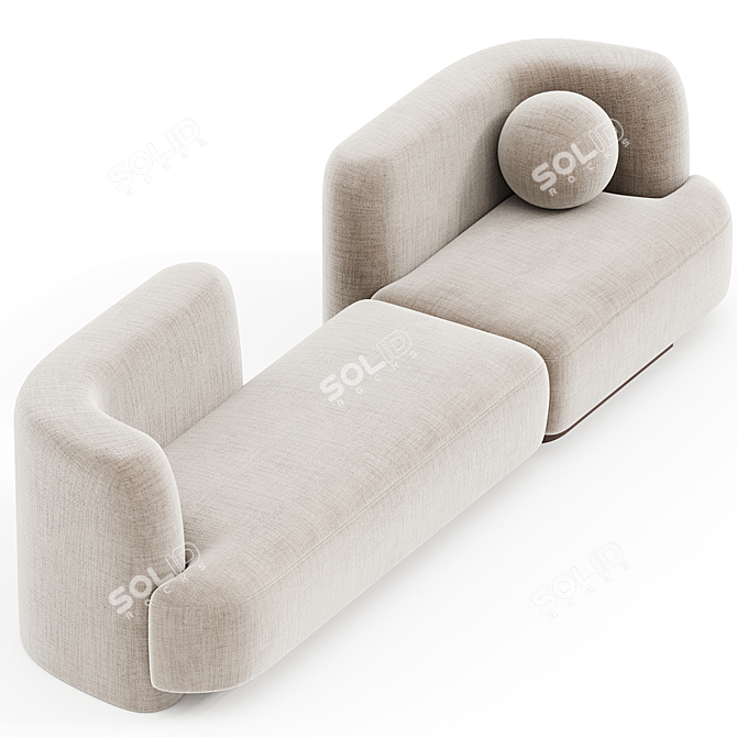 Sleek POP Sofa Design 3D model image 2