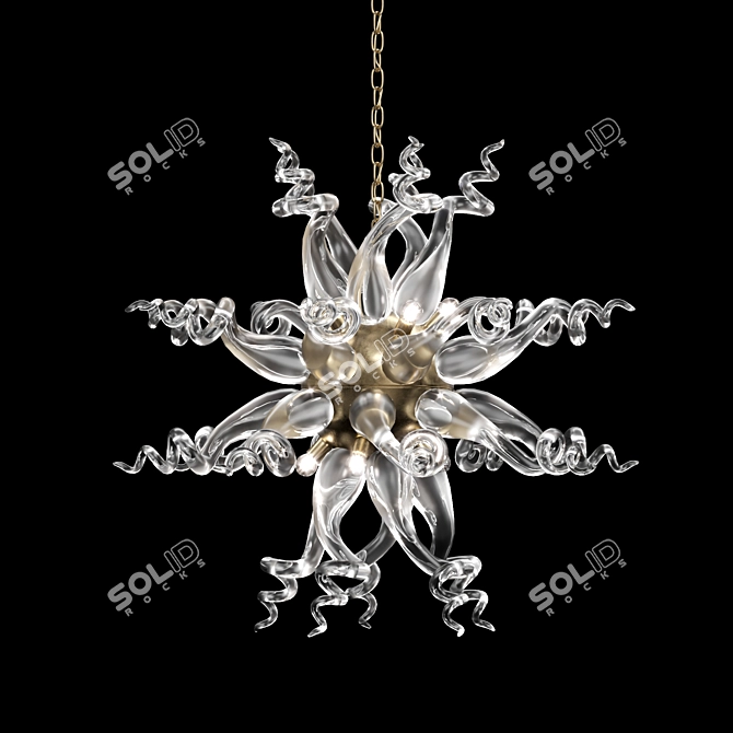 Eclipsia Murano Glass Chandelier 3D model image 1