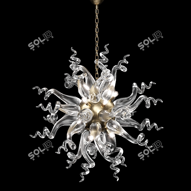 Eclipsia Murano Glass Chandelier 3D model image 2