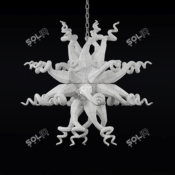 Eclipsia Murano Glass Chandelier 3D model image 3