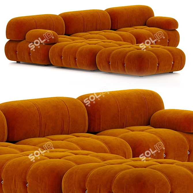 Modern Italian Design 6-Seater Sofa 3D model image 2