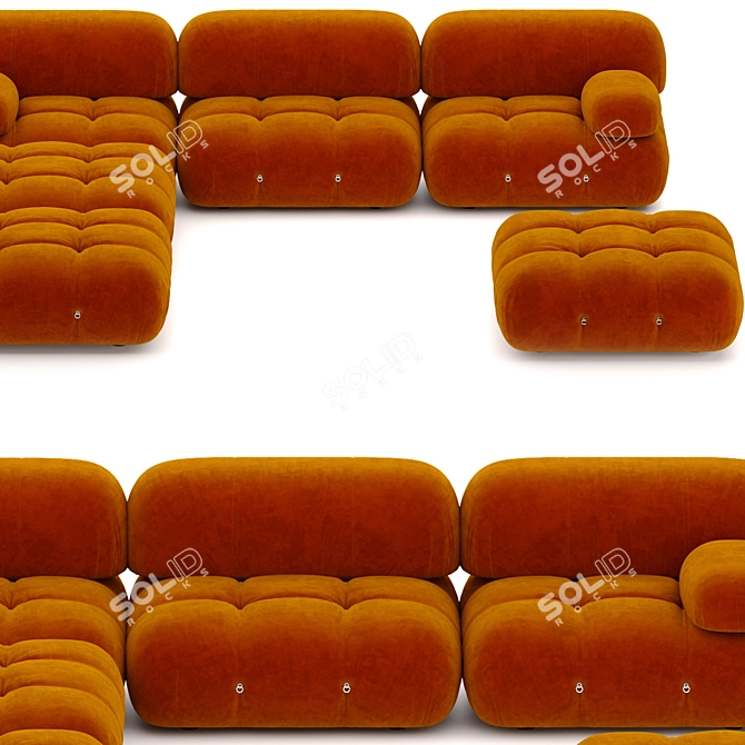 Modern Italian Design 6-Seater Sofa 3D model image 3