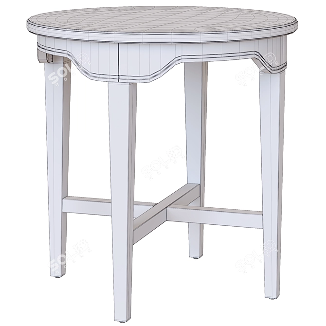 Avignon Round End Table 3D Model 3D model image 3