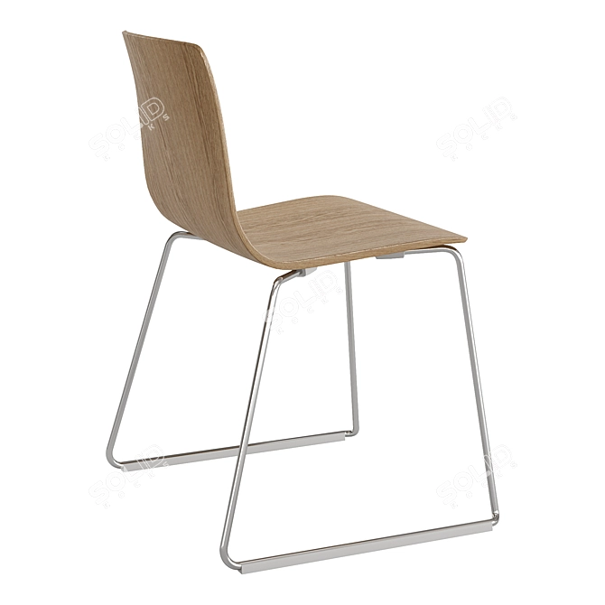 Arper Aava Sled Chair Set 3D model image 2