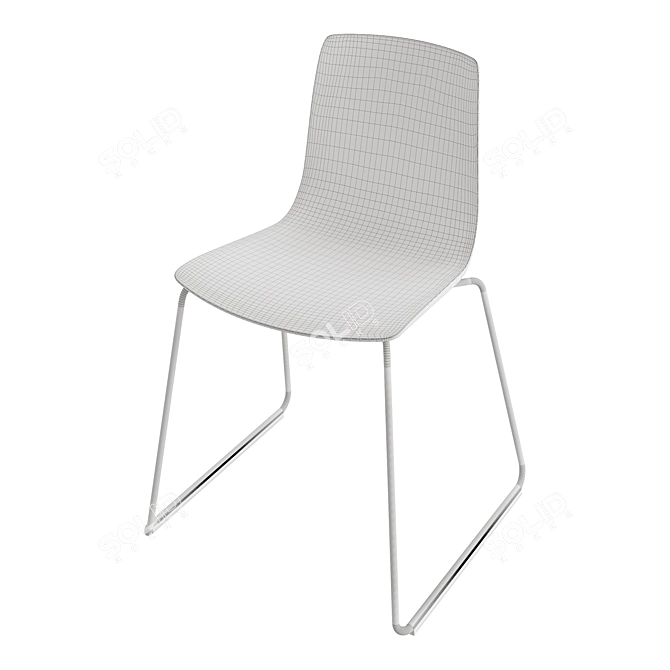 Arper Aava Sled Chair Set 3D model image 5