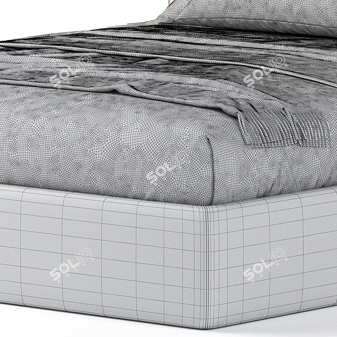 Modern NORMA Bed Design 3D model image 4