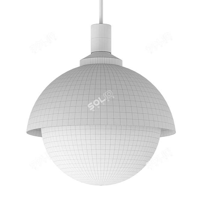 Perforated Dome Pendant | Metal Plafon 3D model image 3