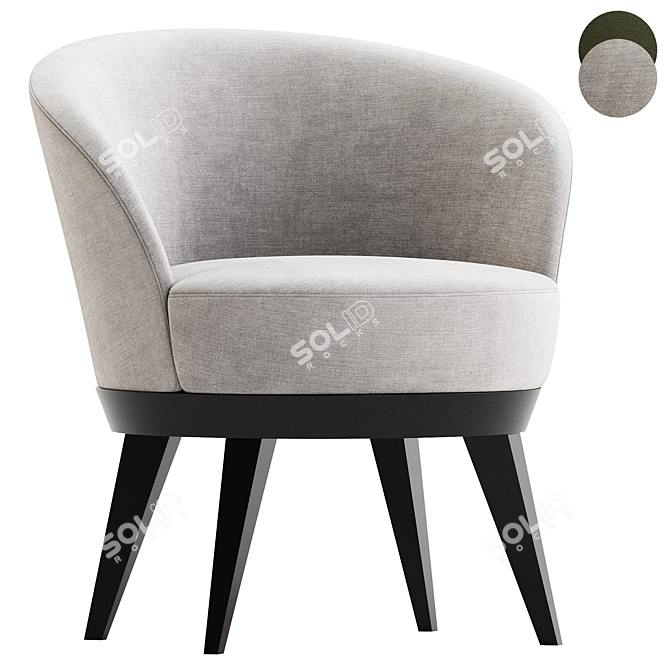 Modern Swivel Armchair, 3D Model 3D model image 1