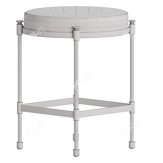 Elegance Vanity Stool Set 3D model image 2