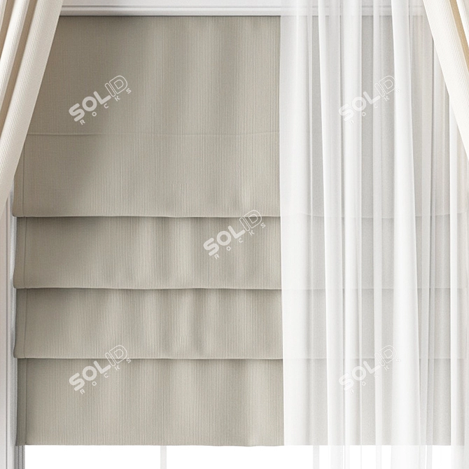 Polygonal Model Curtain 627 3D model image 4